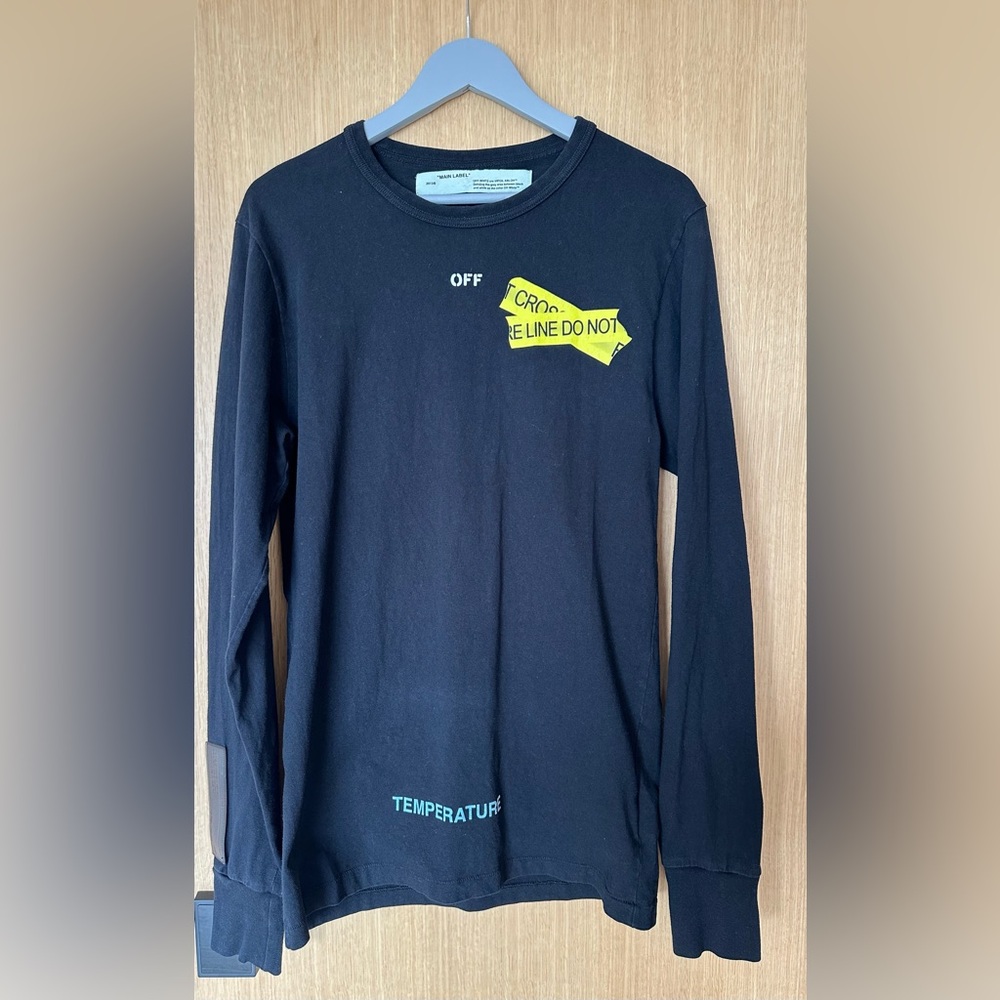 OFF-WHITE LONG SLEEVE FIRETAPE T-Shirt